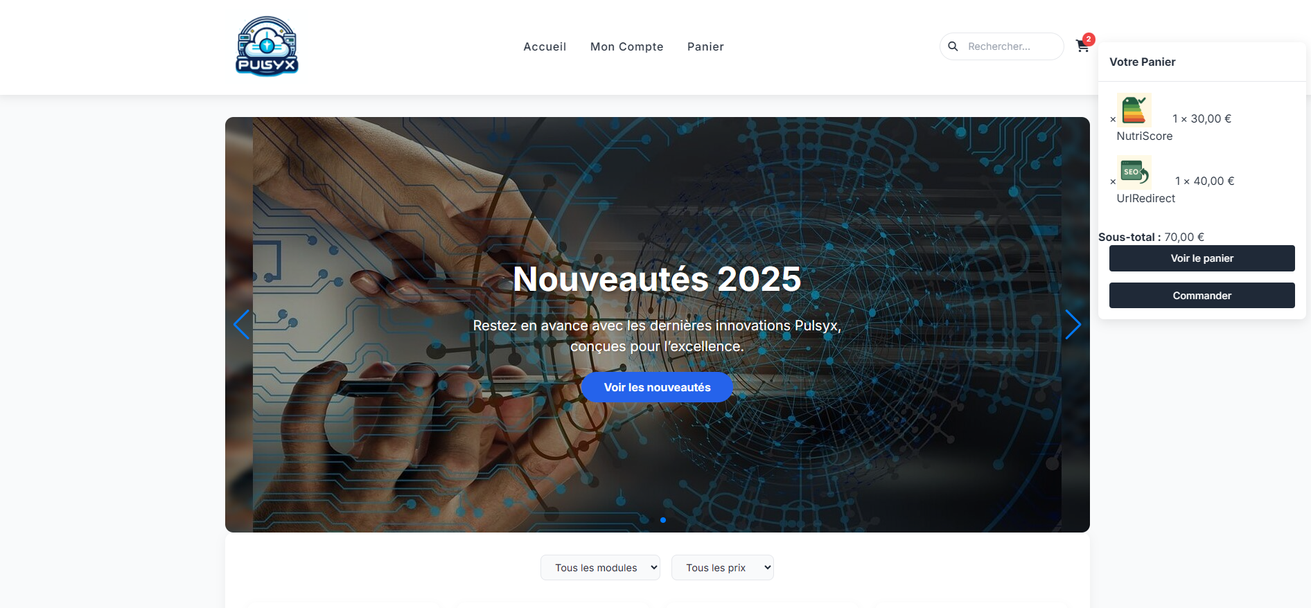 Projet E-commerce Pulsyx - Image 3